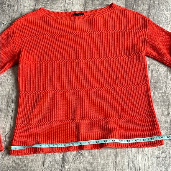 Talbots bright orange Knit sweater - Picture 4 of 8